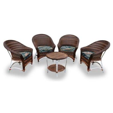 Imagem de Conjunto De Poltronas Alumínio 4 Poltronas + 1 Mesa Centro