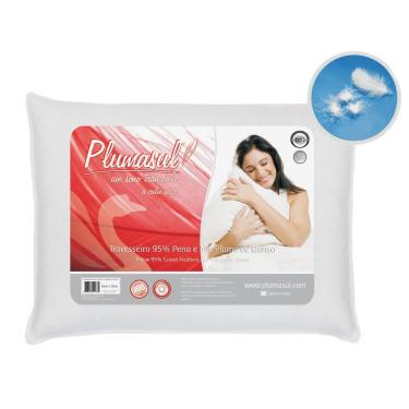 Imagem de Travesseiro Penas E Plumas De Ganso Plumasul 95 Penas E 5 Plumas De Ganso Branco