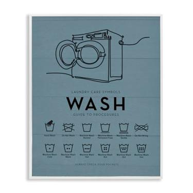 Imagem de Stupell Industries Lembretes de lavagem à lavanderia branco emoldurado giclée design de arte por Lettered and Fored, 40 x 50 cm
