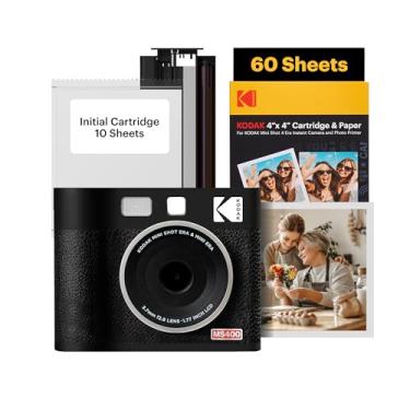 Imagem de KODAK Mini Shot 4 ERA 4PASS 2-in-1 Instant Camera and Photo Printer (4x4) (Black, Camera + 70 Sheets)