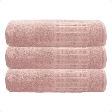 Imagem de Jogo de 3 Toalhas de Banho Loft 70 x 130 Camesa Para Hotel Pousada Hos