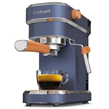 Imagem de Laekerrt Máquina De Café Expresso, Máquinas Cafeteira 20 Bar Com Vaporizador Leite E Para Uso Doméstico, Compacta Pequena Aço Inoxidável Latte Cappuccino, Azul