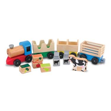 Imagem de Conjunto de Trem de Fazenda Melissa & Doug de Madeira