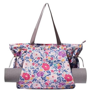 Imagem de ESVAN Bolsa De Ioga Feminina, Ombro Com Cordão, Para Escritório, Treino, Viagem, Pilates, Academia E Praia (Rosa Claro)