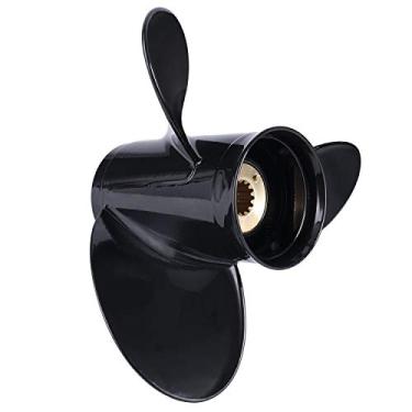 Imagem de Young Marine Hélice externa de alumínio de grau OEM para motores Mercury 30/35/40/45/50/55/60/70HP, número de referência: 48-816702A45 (dente de 13 estrias) (D:10 3/10.2 cm P: 30.5 cm)