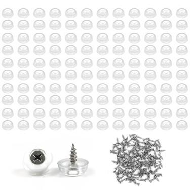 Imagem de YudeWater Pés De Borracha Transparentes, 120 Peças Para Tábuas Corte, Amortecedores Antiderrapantes, Protetores Parafuso Aço Inoxidável Cortar Móveis, Utensílios Cozinha