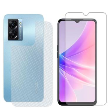 Imagem de Película Hidrogel + Adesivo Fibra De Carbono Para Oppo A77 - Transparente