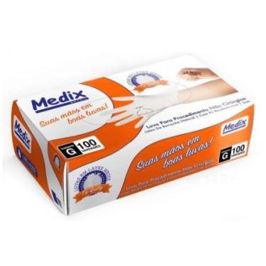 Imagem de Luva Latex Grande com po c/100 unid - MEDIX - QUALITY MEDIX
