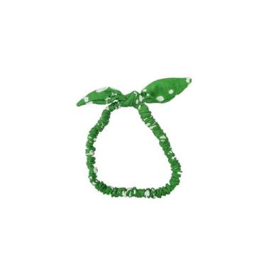 Imagem de Tiara em tecido verde poá bebê e moda infantil - Amora Modinha, Verde