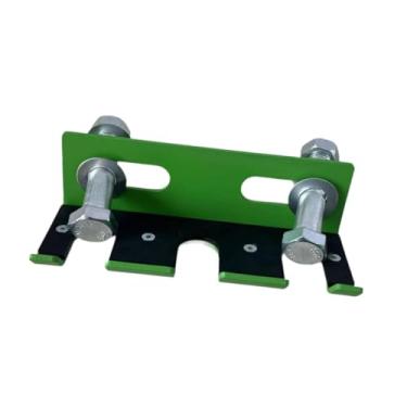 Imagem de UGPLM Suporte triplo para barra de agachamento, suporte para barra de peso, economiza espaço para de rosca com de borracha para armazenamento de, Verde