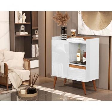 Imagem de Buffet Essenciale Pés Retro Branco-freijó