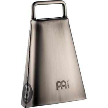 Imagem de Meinl Percussion Campainha de mão com suporte, 16,5 cm de aço escovado à mão — NÃO feito na China — Passo baixo, garantia de 2 anos (STB625HA-CB)