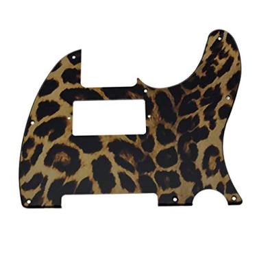 Imagem de Dopro Protetor de palheta Humbucker de plástico com impressão 3D de 8 furos para guitarra padrão moderno EUA/Mexican Fender Telecaster Leopard Stripe