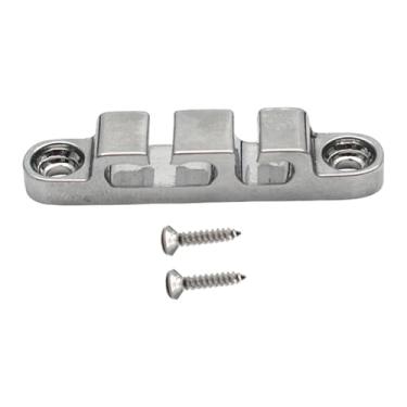 Imagem de Colaxi Retentor de cabeça com parafusos de montagem, fivela de corda com ranhura guia, para guitarras elétricas, baixo elétrico, peças de reposição, 4.4 Cm