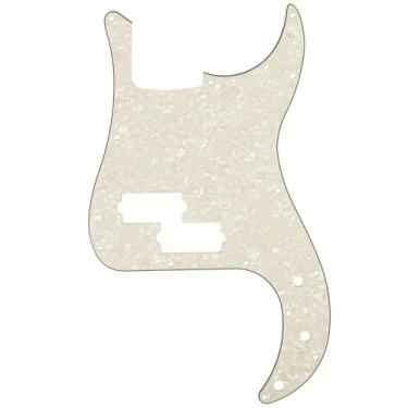 Imagem de Musiclily 13 Furos Escudo Baixo Pickguard para Fender EUA/Mexicana Standard Precision Bass 4 Cordas, 4 Camadas Pergaminho Perolado