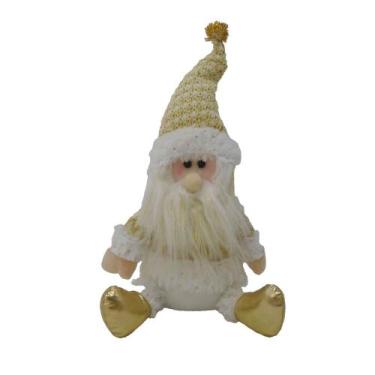 Imagem de Papai Noel Sentado Petesburgo 32x18x12cm Unico/unico - Niazitex, OURO