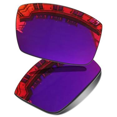 Imagem de Vonxyz Lentes de reposição para óculos de sol Oakley Gascan OO9014 - Midnight MirrorCoat polarizado