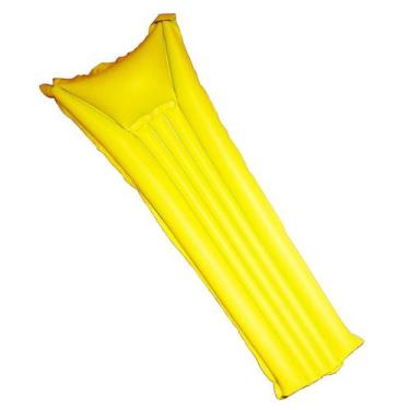 Imagem de Boia Colchão Inflável Praia Piscina 183x69cm Gigante Grande AMARELA - 