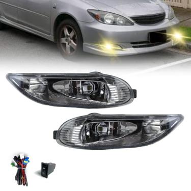 Imagem de Shocklight Faróis De Neblina Compatíveis Com Toyota Camry 2002-2004/ Corolla 2005-2008/ Solara 2002-2003, Lâmpadas Para-Choque, Lâmpada Halógena, Interruptor E Kit Fiação - Lente Fumê