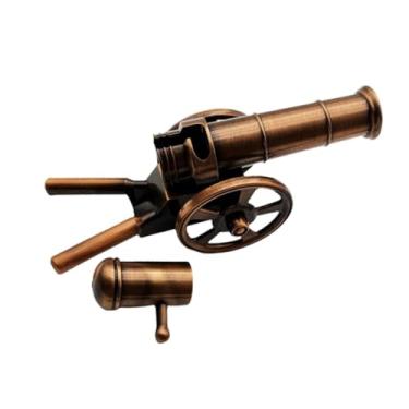 Imagem de FLCPJGV Modelo de canhão italiano estátua de escultura de prateleira colecionável para crianças escultura de brinquedos infantis, Bronze