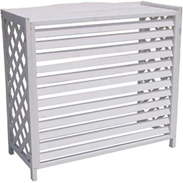 Imagem de Cerca De Ar Condicionado Telas De Privacidade Tela Persianas De Rack De Flores Ao Ar Livre Esgrima De Ar Condicionado De Madeira Ao Ar Livre Para E Tela De Cerca De Ar Condici, Black, 41 * 18 * 31in