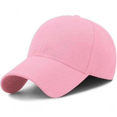 Imagem de Boné De Beisebol Liso Aba Curva Esportivo Unissex Para Corrida Caminhada Ciclismo Rosa Claro