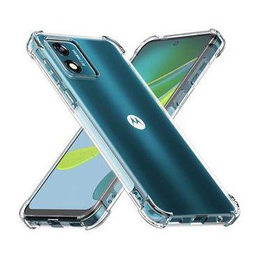 Imagem de Kit Moto E13 - Capa Transparente Anti Impacto + Pelicula 9D Cerâmica M