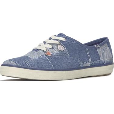 Imagem de Keds Tênis feminino Champion de lona com cadarço, Patchwork jeans, 39