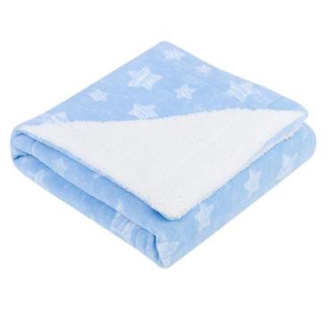 Imagem de Cobertor Manta para Bebê Estampado com Sherpa Microfibra Antialérgico 