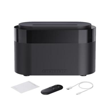 Imagem de WeiLaiKeQi Umidificador difusor de com luz noturna de, temporizador, dispositivo de relógio, mini umidificador de ar portátil para mesa de carro, Preto