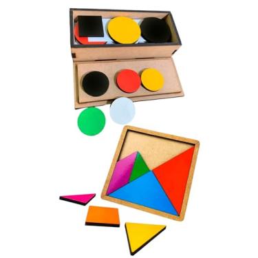 Imagem de Kit TESTE TOKEN + TANGRAM (com folha de aplicação) 2 Brinquedos Educativos