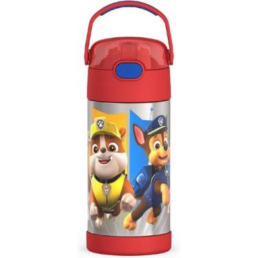Imagem de Garrafa térmica Thermos infantil Funtainer com canudo, aço inoxidável,