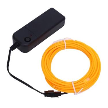 Imagem de Cosiki El Wire Orange, 16,4 Pés/5m Luzes de Corda Brilhante Portáteis, 4 Modos Fio de Neon para Decoração de Festa de Natal do Halloween, Adequado para Design de Bricolage, Figurinos,