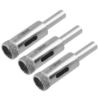 Imagem de Serra Copo Diamantada 10Mm Porcelanato Vidro Mármore 03 Un - Fertak