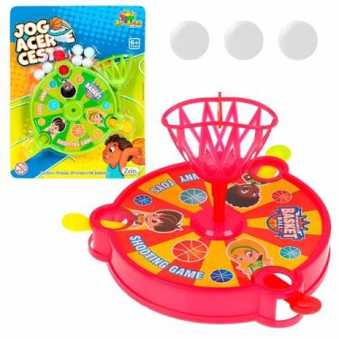Imagem de Jogo Acerte A Cesta Infantil Brinquedo De Mesa Basquete Com 3 Cestas L