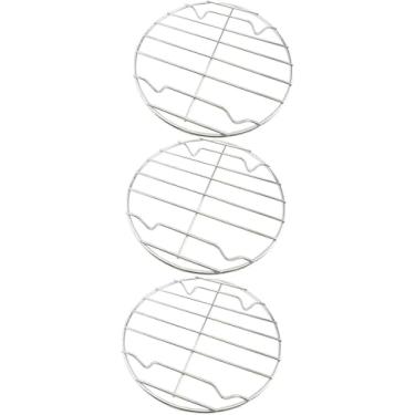 Imagem de Kit 3 Peças Descanso De Panela Suporte Aramado Circular De Metal Inox Linha Premium M5 Armarinhos