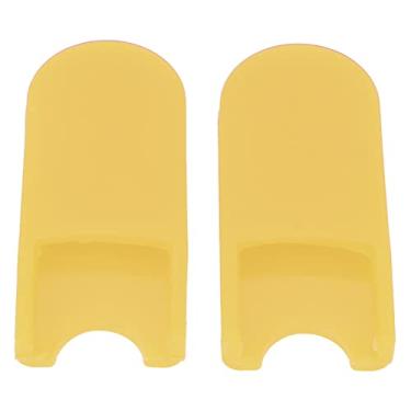 Imagem de 2 peças para saxofone descanso de polegar almofadas de silicone para descanso de polegar protetor de dedo acessórios para instrumentos de sopro (amarelo)