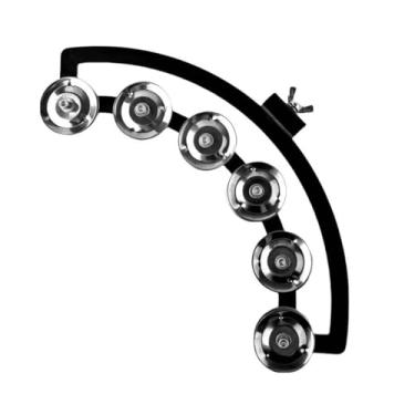 Imagem de MERIGLARE Conjunto de tamborim de percussão, pandeiro, caixa, pandeiro, montável em metal, multifuncional, sino de mão, chocalho para bateristas de conjunto, L