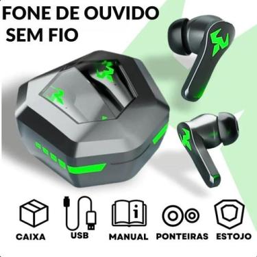 Imagem de Fone Gamer Sem Fio com Áudio Estéreo e LED de Efeito Personalizável - 