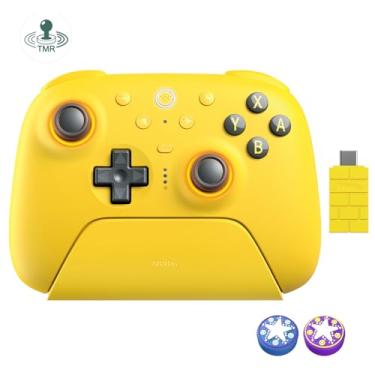 Imagem de AKNES 8BitDo Ultimate 2 Bluetooth Controller for Switch & PC Windows, TMR Joysticks, Tactile/Hall Triggers, Programmable L4/R4 Bumpers & 2 Back Paddle Buttons (Yellow)
