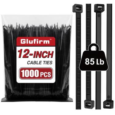 Imagem de Gravatas com zíper Glufirm Heavy Duty de 12 polegadas (30 cm), pacote 