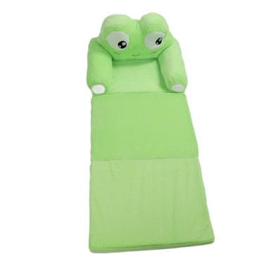 Imagem de Sofá infantil dobrável Design de desenho animado fofinho curto macio confortável portátil Couch para crianças para casa Presente de quarto de berçário (Sapo)
