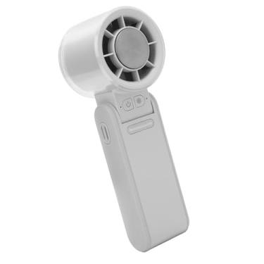 Imagem de Asixxsix Ventilador portátil de mão, silencioso, recarregável, 4000 mAh, 4 velocidades, mini ventilador turbo, ventilador portátil para viagens, praia e acampamentos (Branco)