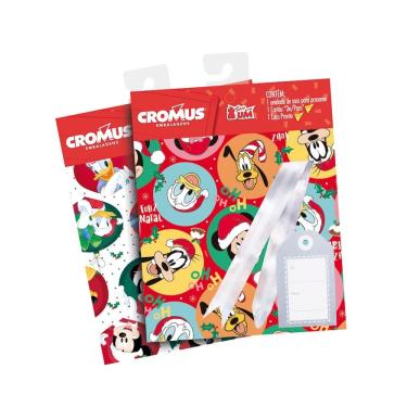 Imagem de Kit Saco de Presente Natalino Cromus Disney 60x90cm