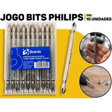 Imagem de Jogo 10 Bits Duplos Philips 110mm CRV P/ Ferramentas Elétricas E Manua
