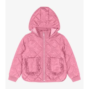 Imagem de Jaqueta Puffer com Capuz Trick Nick Rosa, 10, Rosa