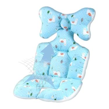 Imagem de Rrlihjgu Inserção de assento infantil,Inserção de assento de carro para recém-nascidos | Almofada de carrinho de bebê respirável forro de carrinho para carrinhos e cadeiras de bebê