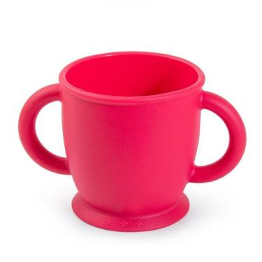 Imagem de Copo Infantil Água Suco Silicone Vermelho Moda do Chef