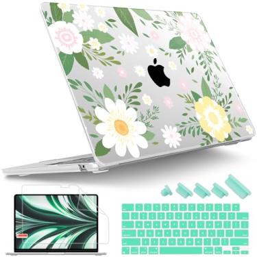 Imagem de Tuiklol Capa rígida para MacBook Air de 15 polegadas 2025, 2024 e 2023, chip M4, M3, M2, modelo A3241, A3114, A2941, capa rígida com capa de teclado e protetor de tela para MacBook de 15,3 polegadas