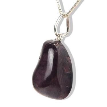 Imagem de Colar Pedrinha Granada Natural Montagem na Prata 950 - CristaisdeCurve